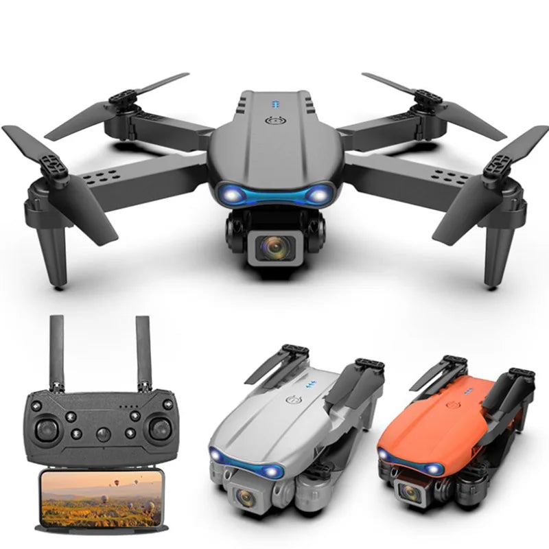 Nuevo estilo de dron cuadricóptero RC con cámara dual 4K HD FPV WIFI y control remoto. Alternativa versátil al dron K3 VS E9.9 E58 E88