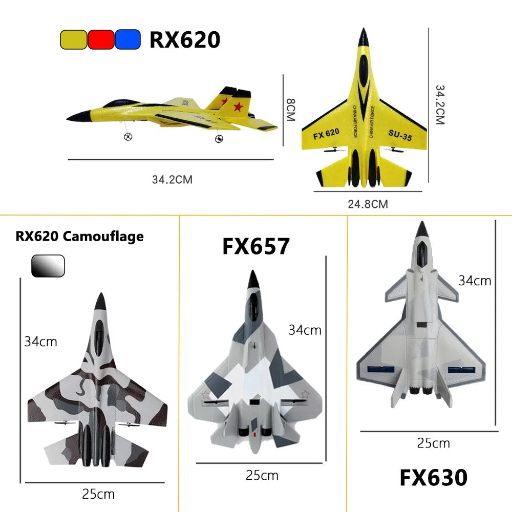 RC Foam Aircraft SU35 Rc Plane 2.4G Radio Control Glider Remote Control Fighter Glider Airplane Foam Boys Toys for Children