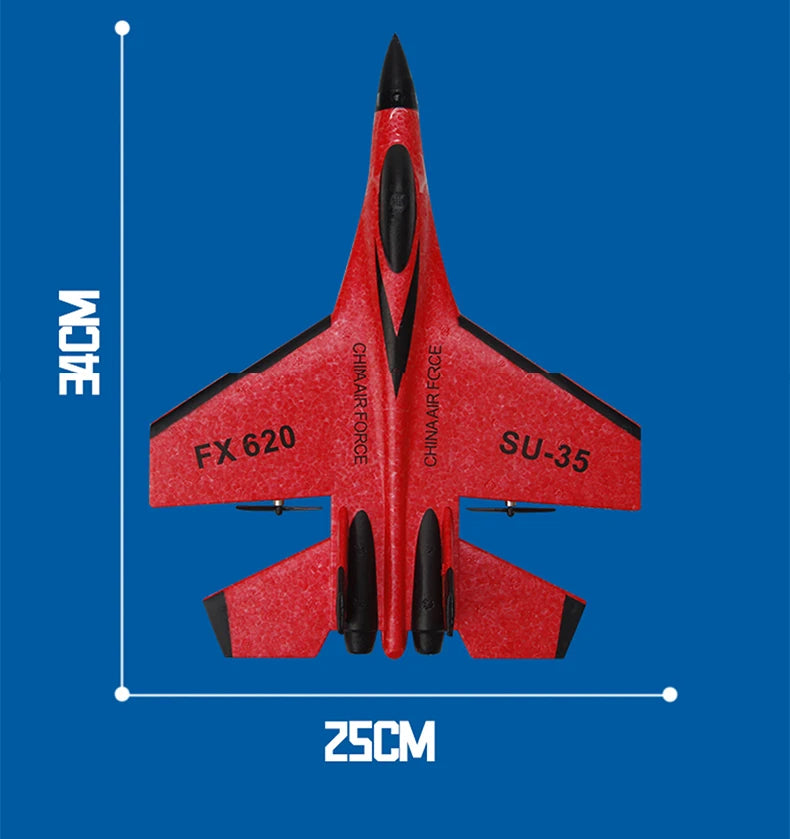 RC Foam Aircraft SU35 Rc Plane 2.4G Radio Control Glider Remote Control Fighter Glider Airplane Foam Boys Toys for Children