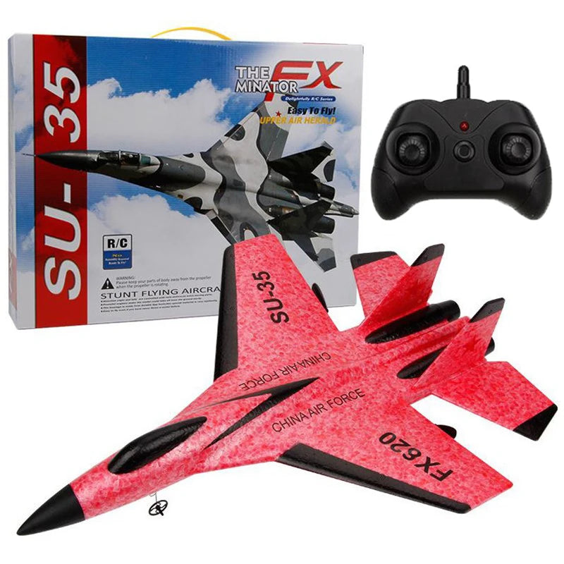 RC Foam Aircraft SU35 Rc Plane 2.4G Radio Control Glider Remote Control Fighter Glider Airplane Foam Boys Toys for Children
