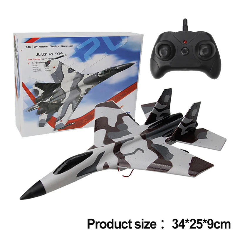 RC Foam Aircraft SU35 Rc Plane 2.4G Radio Control Glider Remote Control Fighter Glider Airplane Foam Boys Toys for Children