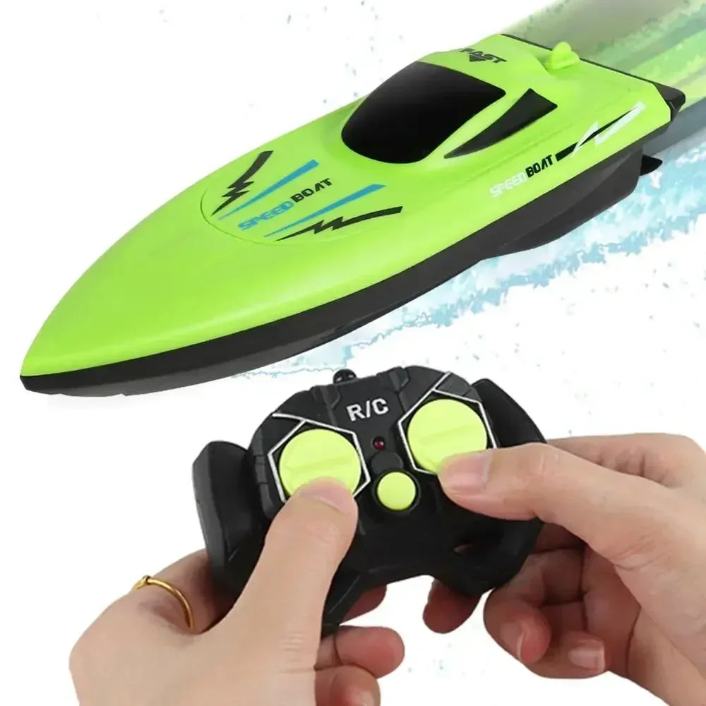 2.4G Remote Control Speed Boat for Kids – Fast Electric RC Boat Toy with Dual Motor, Waterproof Model for Pool & Outdoor Play