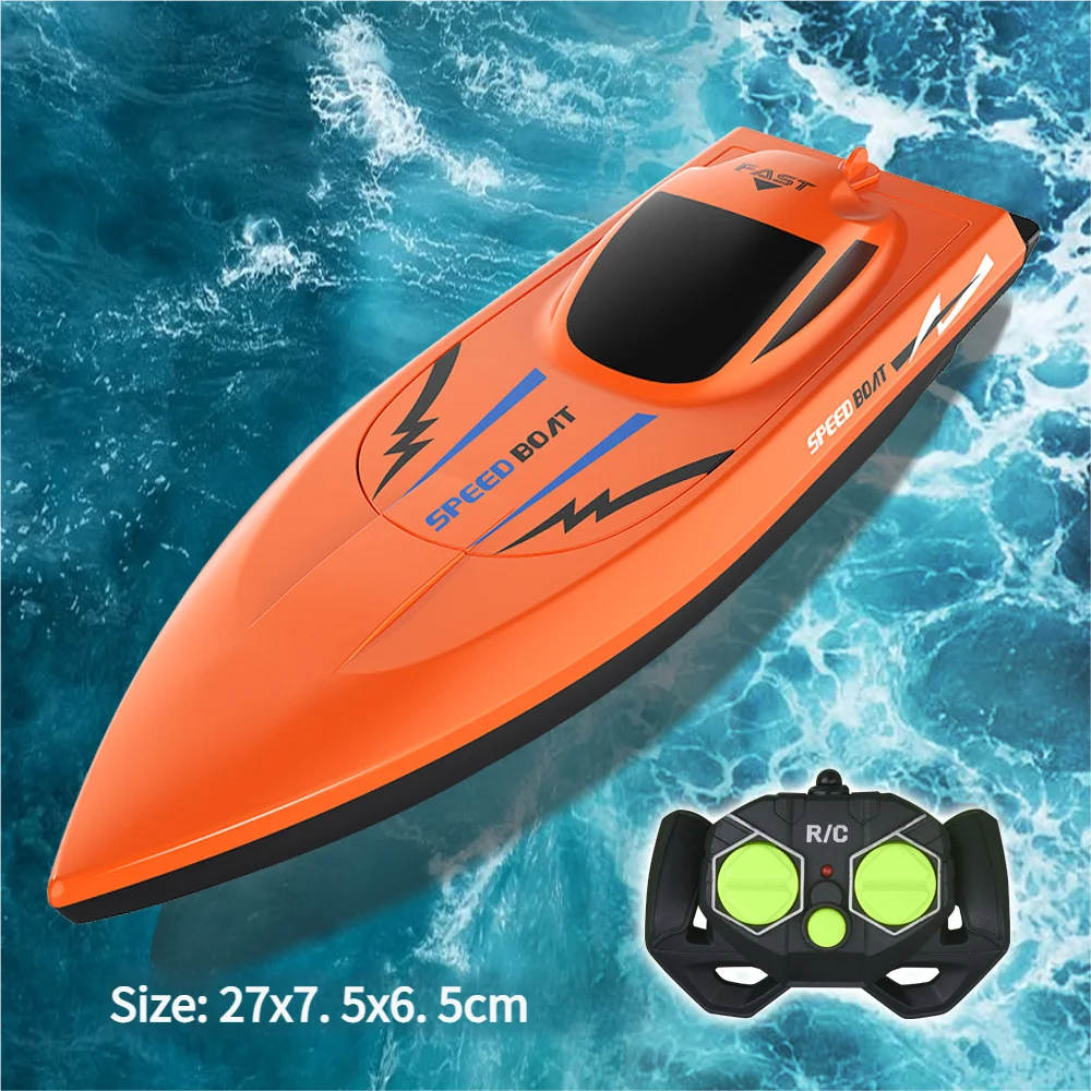 2.4G Remote Control Speed Boat for Kids – Fast Electric RC Boat Toy with Dual Motor, Waterproof Model for Pool & Outdoor Play