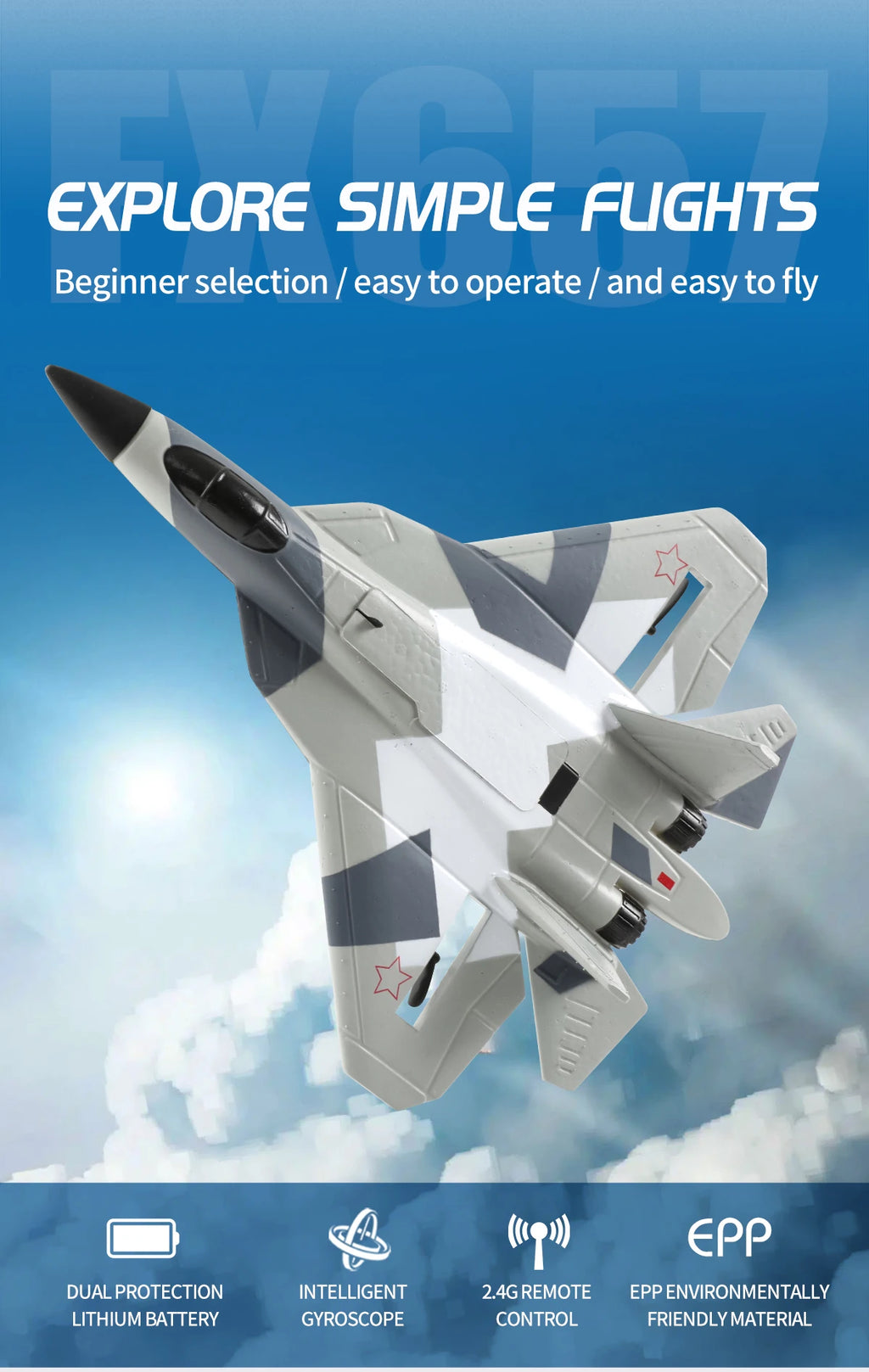 RC Foam Aircraft SU35 Rc Plane 2.4G Radio Control Glider Remote Control Fighter Glider Airplane Foam Boys Toys for Children