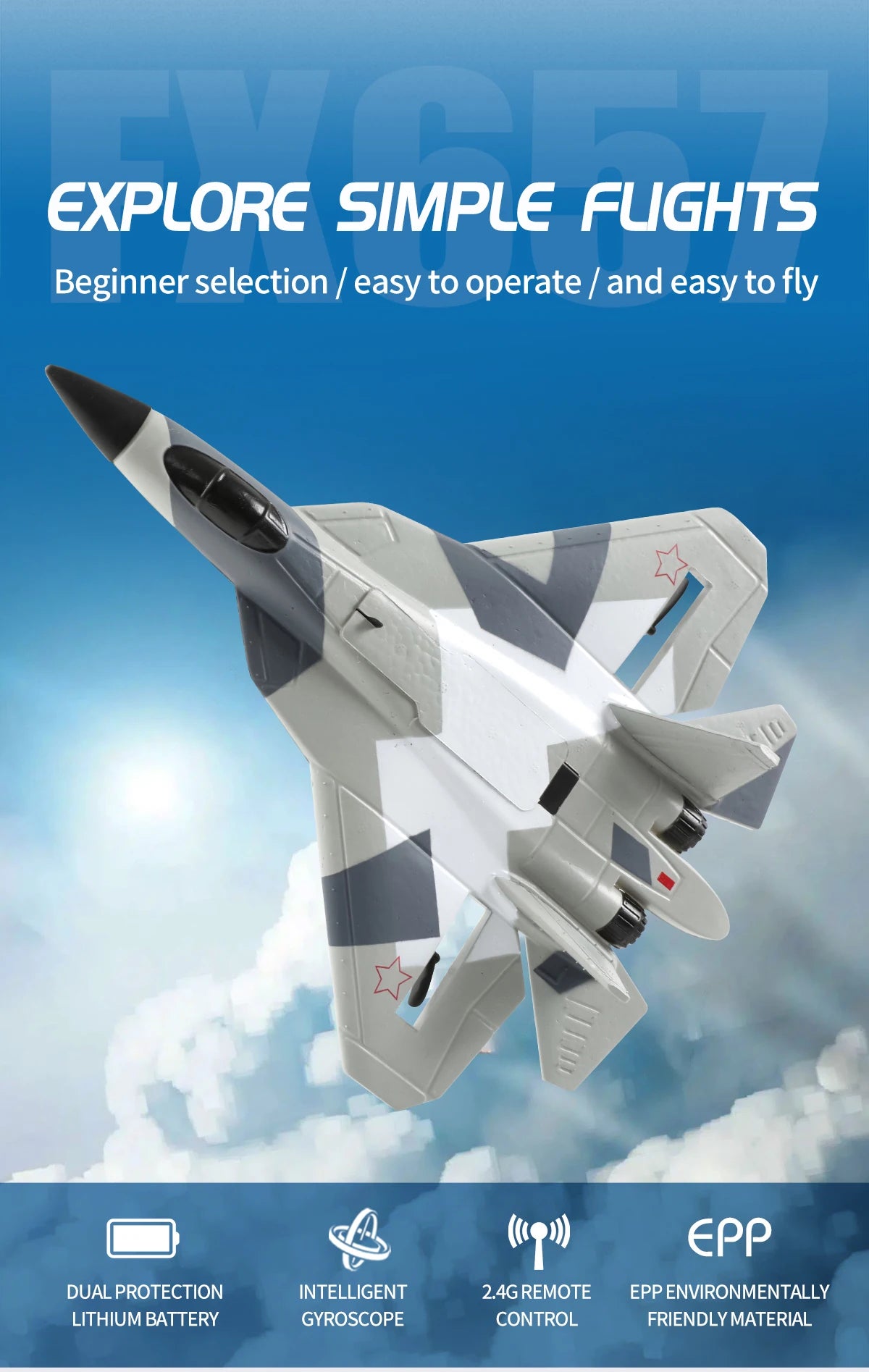 RC Foam Aircraft SU35 Rc Plane 2.4G Radio Control Glider Remote Control Fighter Glider Airplane Foam Boys Toys for Children