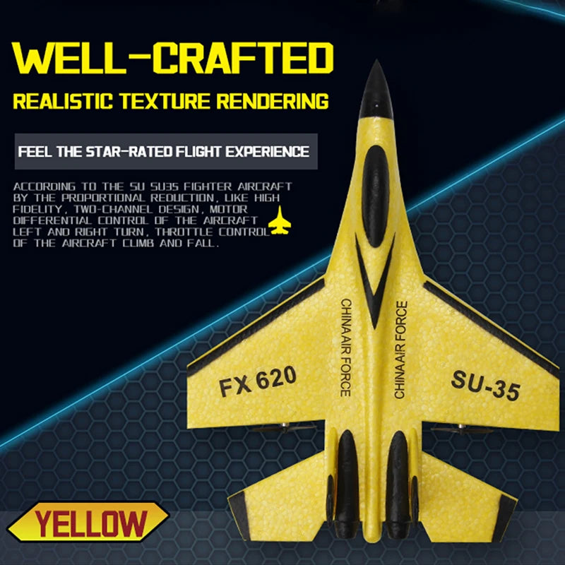 RC Foam Aircraft SU35 Rc Plane 2.4G Radio Control Glider Remote Control Fighter Glider Airplane Foam Boys Toys for Children