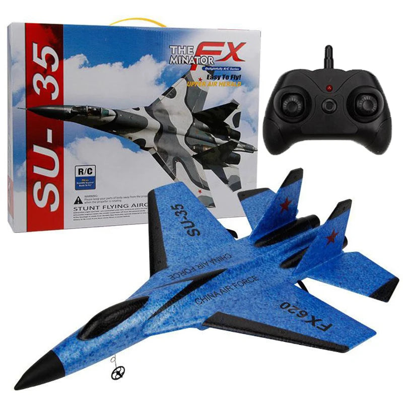 RC Foam Aircraft SU35 Rc Plane 2.4G Radio Control Glider Remote Control Fighter Glider Airplane Foam Boys Toys for Children